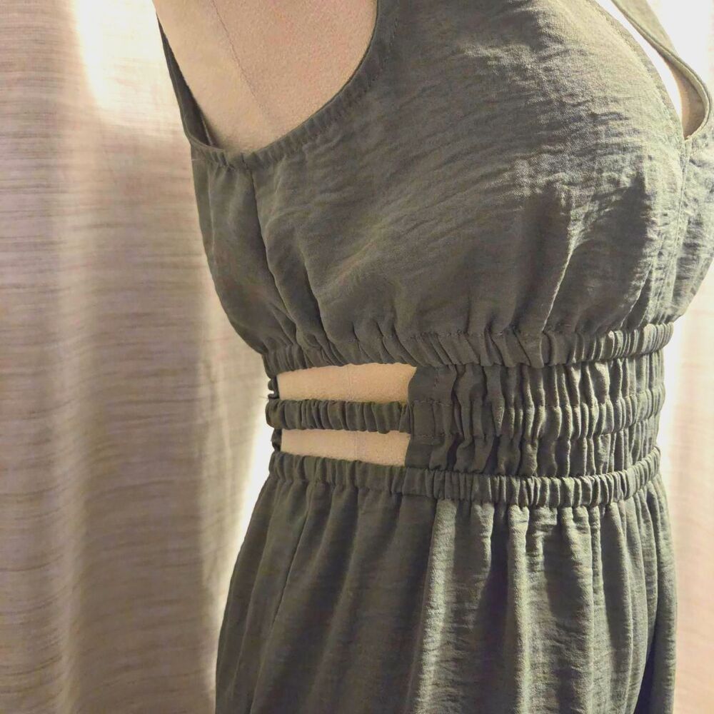 olive green/sage green jumpsuit